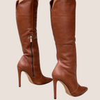 Elegante knielange Stiletto-Stiefel mit seitlichem Reißverschluss R&B