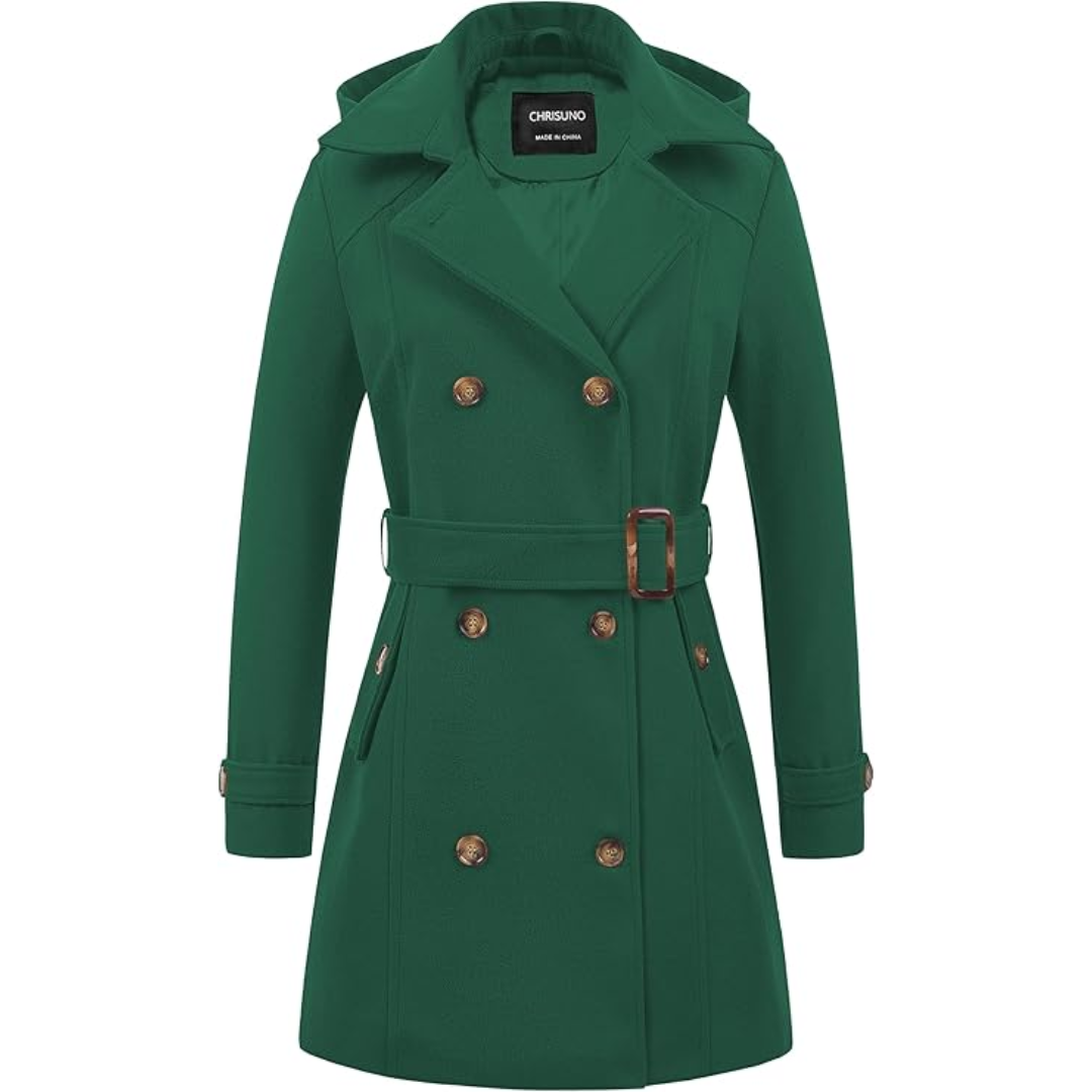 R&B | Gesteppter Winter-Trenchcoat mit Kapuze