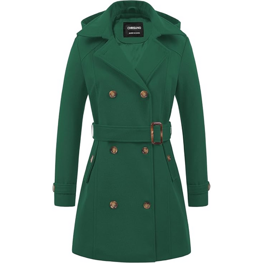 R&B | Gesteppter Winter-Trenchcoat mit Kapuze