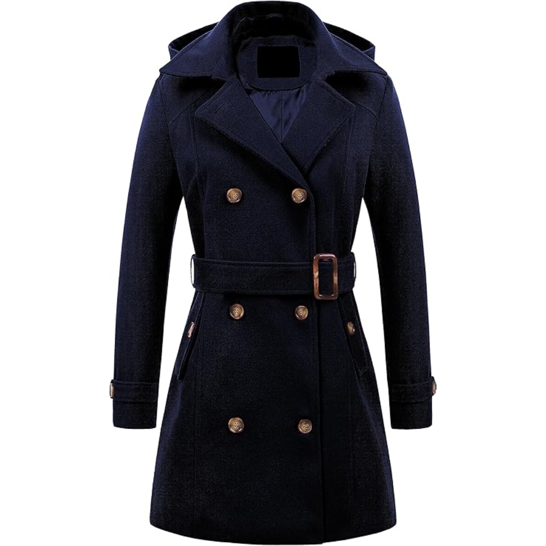 R&B | Gesteppter Winter-Trenchcoat mit Kapuze