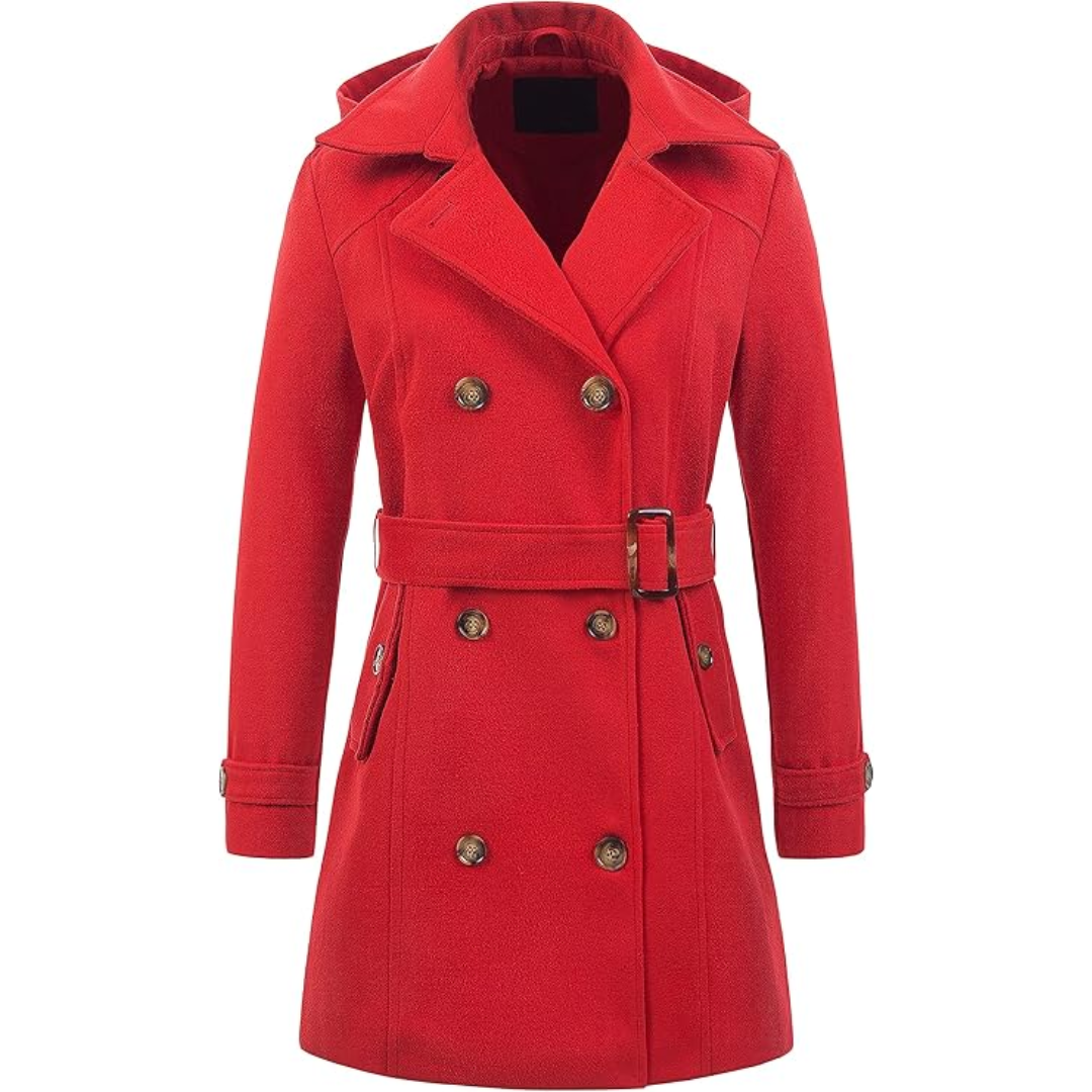 R&B | Gesteppter Winter-Trenchcoat mit Kapuze