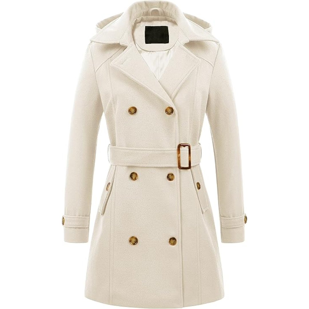 R&B | Gesteppter Winter-Trenchcoat mit Kapuze