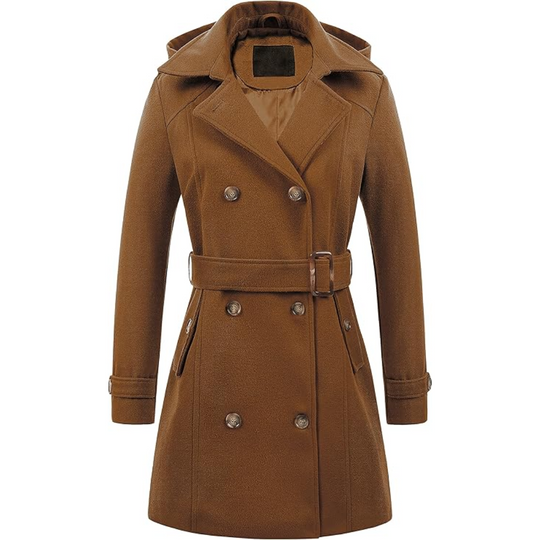 R&B | Gesteppter Winter-Trenchcoat mit Kapuze