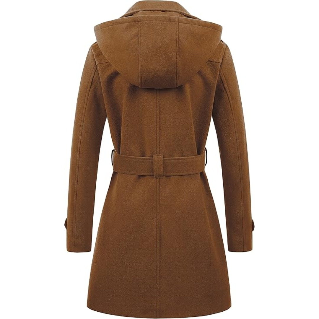 R&B | Gesteppter Winter-Trenchcoat mit Kapuze