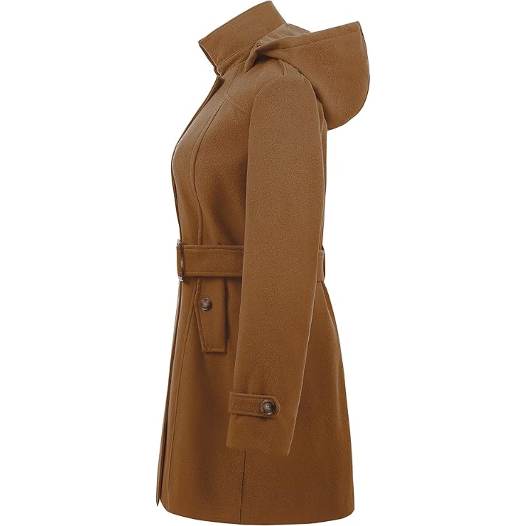 R&B | Gesteppter Winter-Trenchcoat mit Kapuze