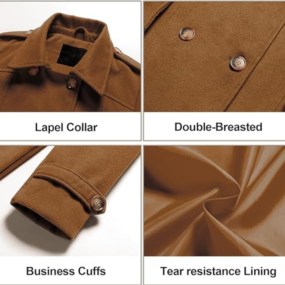 R&B | Gesteppter Winter-Trenchcoat mit Kapuze