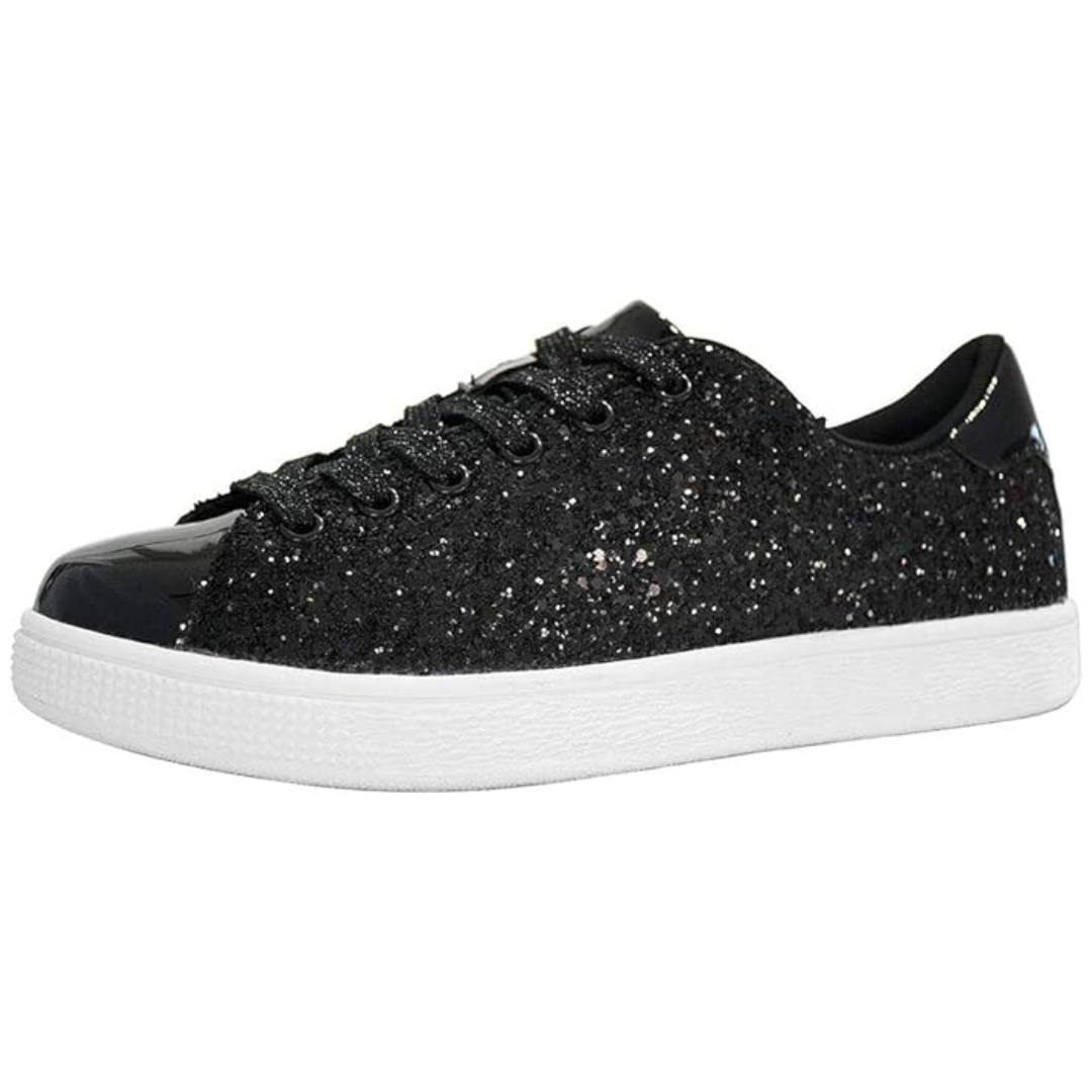 Funkelnde Schnür-Fashion-Damen-Sneaker - Xenia R&B