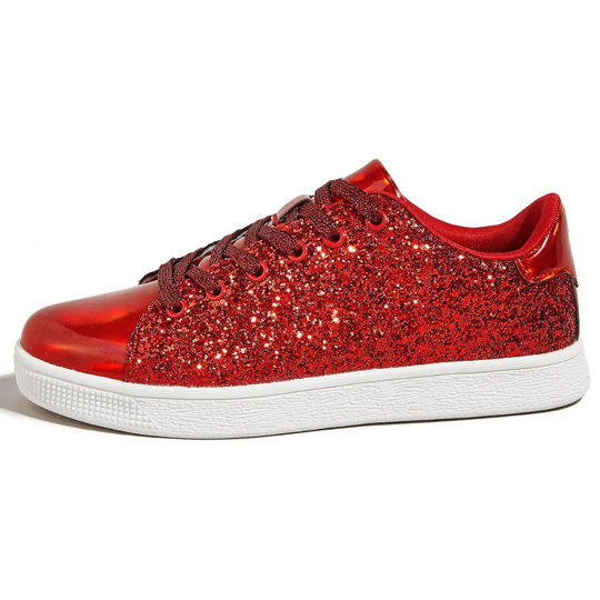 Funkelnde Schnür-Fashion-Damen-Sneaker - Xenia R&B