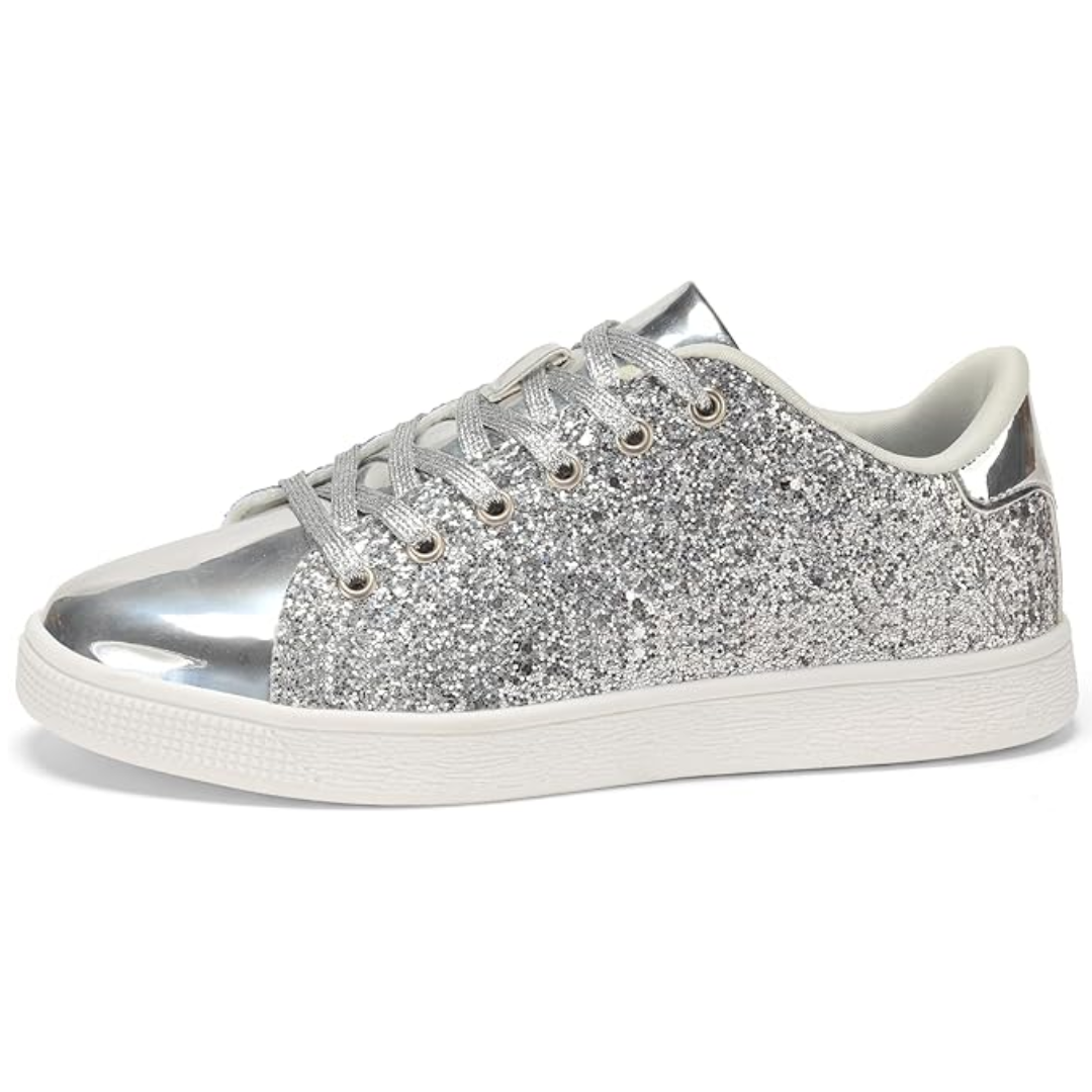 Funkelnde Schnür-Fashion-Damen-Sneaker - Xenia R&B