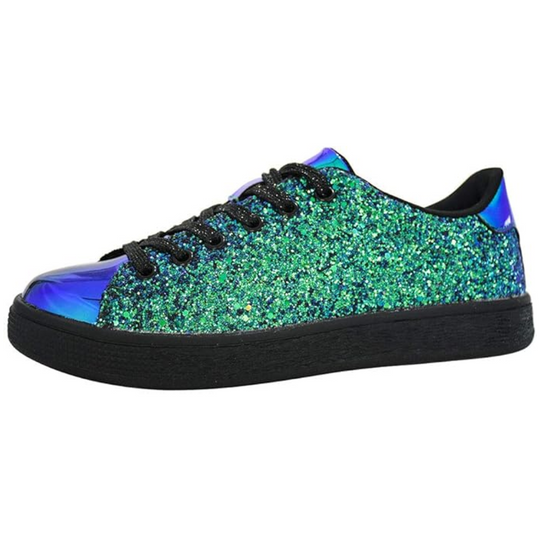 Funkelnde Schnür-Fashion-Damen-Sneaker - Xenia R&B