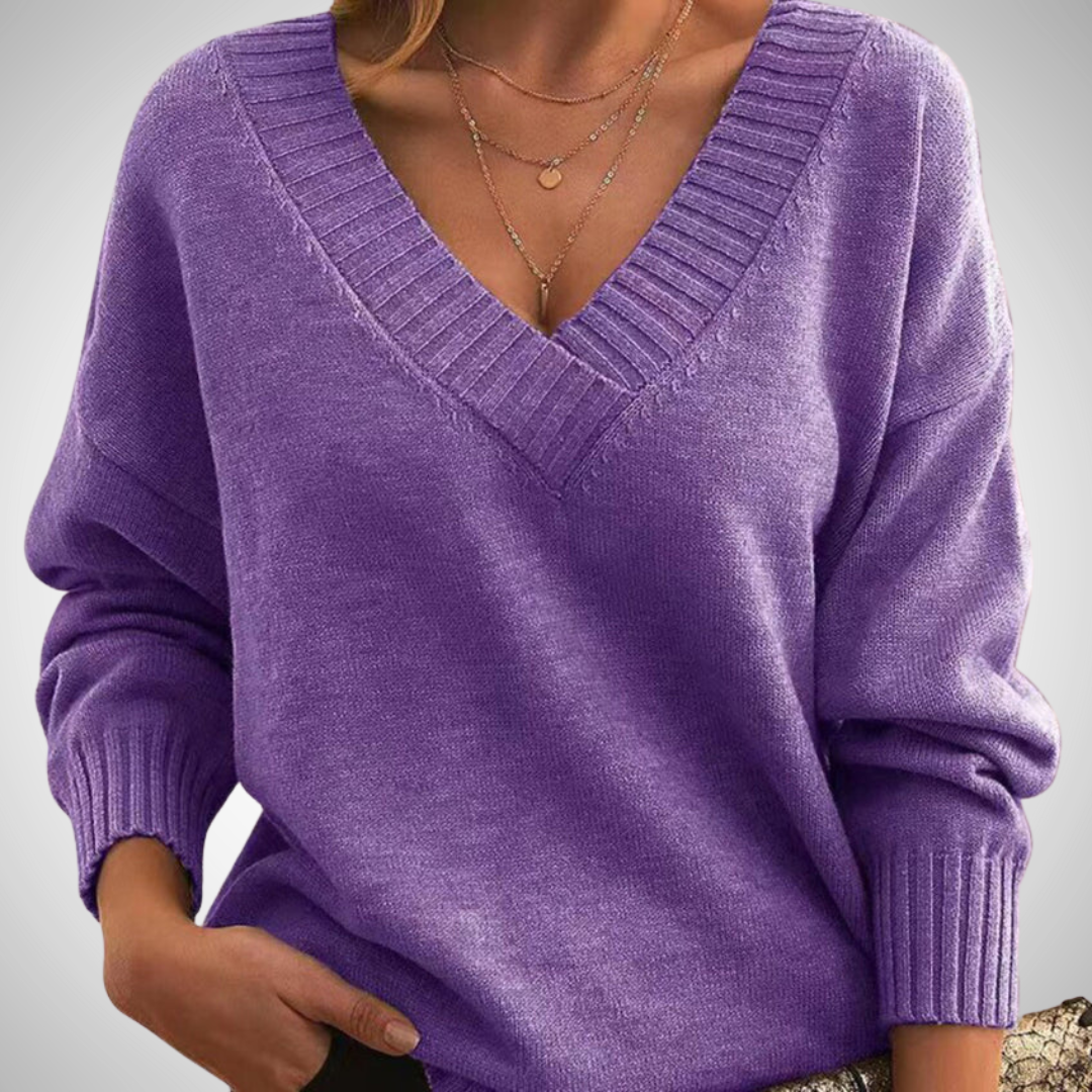 R&B | Relaxed V-Ausschnitt Pullover