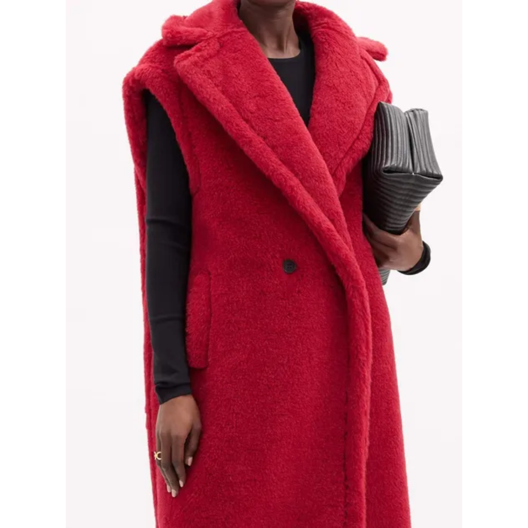 R&B | Damen Winter Teddy Mantel Ärmellos