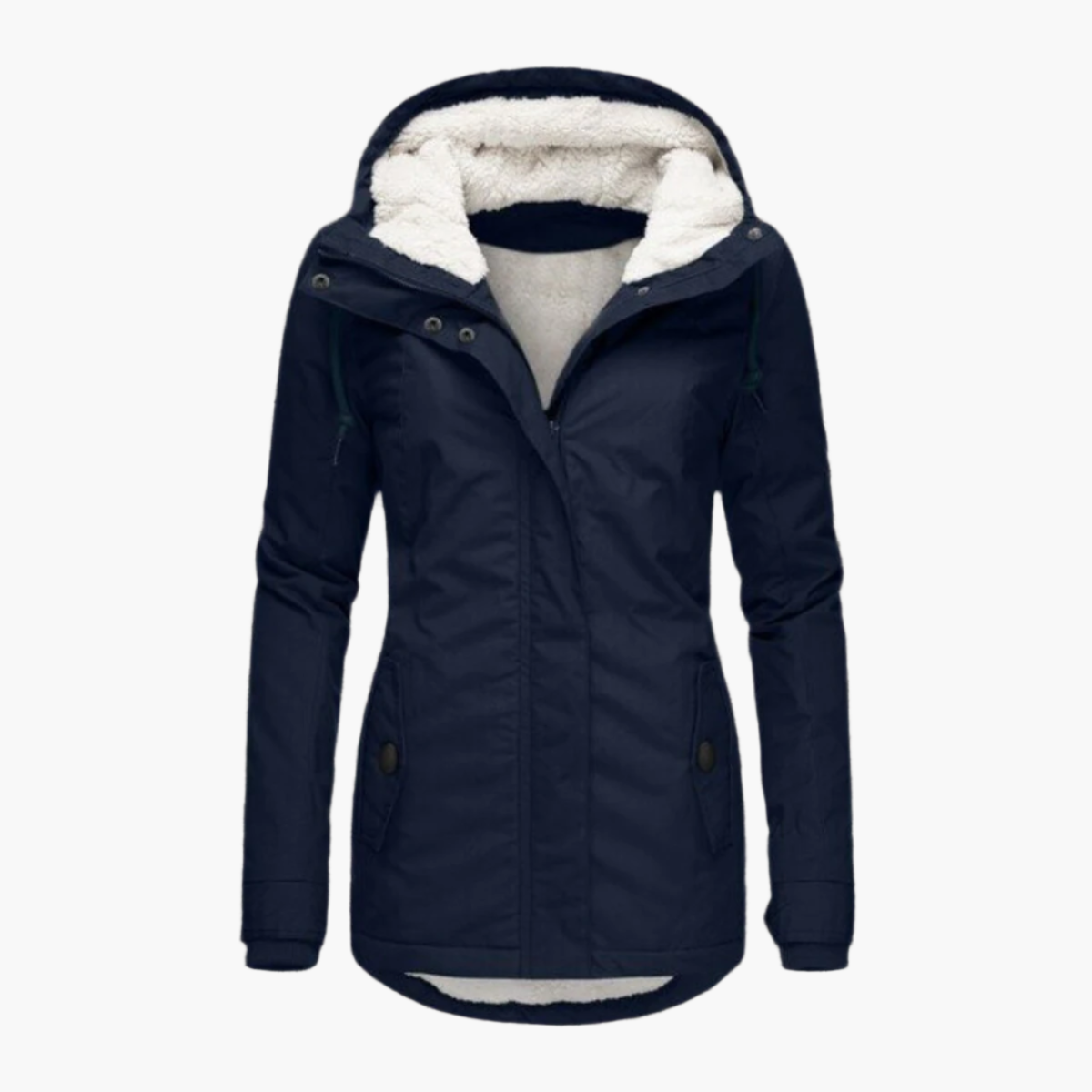 R&B | Winterjacke Sherpa-Hoodie - Modischer Parka für Kalte Tage, Figurbetonter Schnitt, Perfekter Alltagsbegleiter