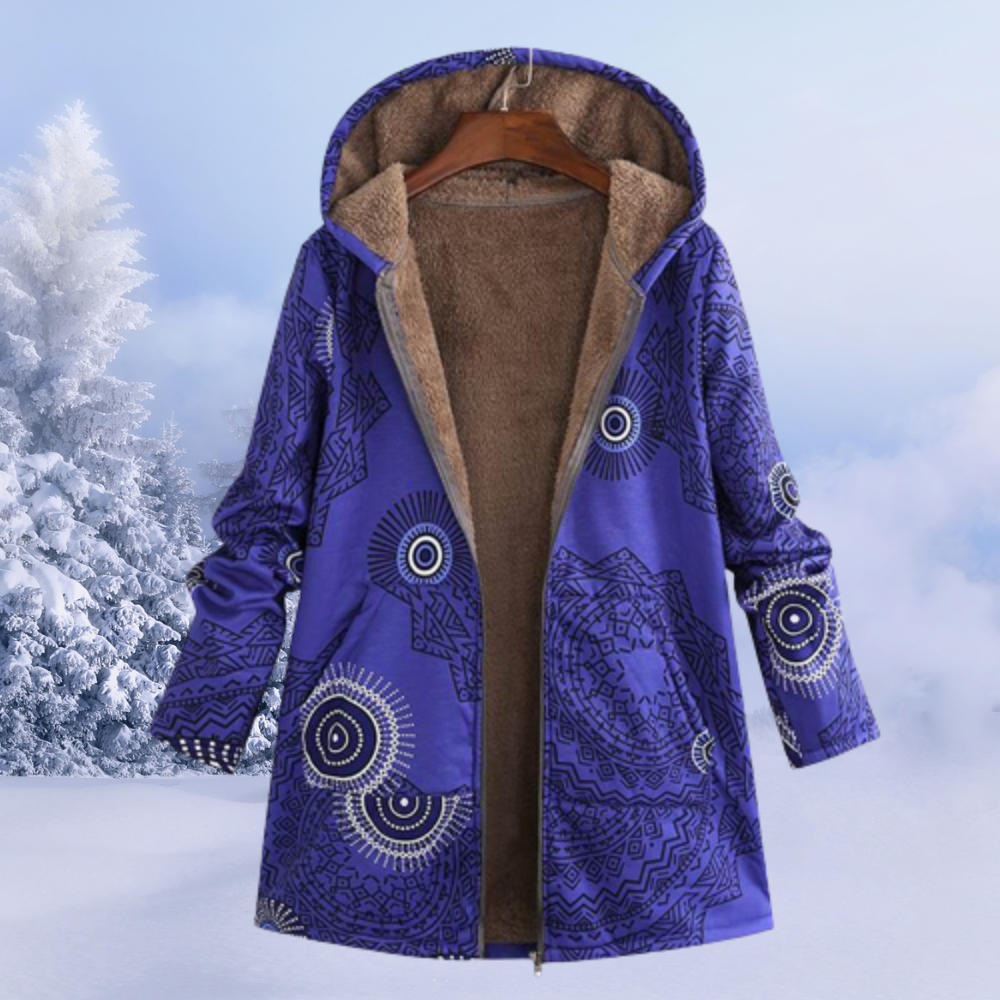 R&B | Winterjacke Damen mit Blumenmuster Warm