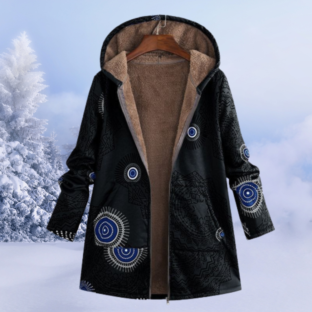 R&B | Winterjacke Damen mit Blumenmuster Warm