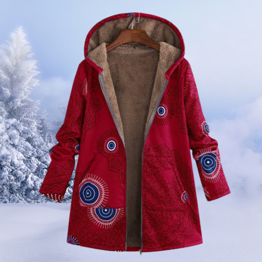 R&B | Winterjacke Damen mit Blumenmuster Warm