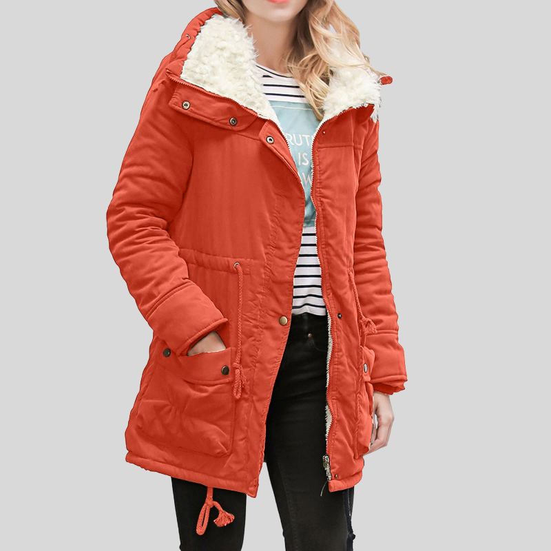 R&B | Parka-Jacke - Gefüttert mit Fellbesatz - Verstellbare Taille - Winddicht und Warm