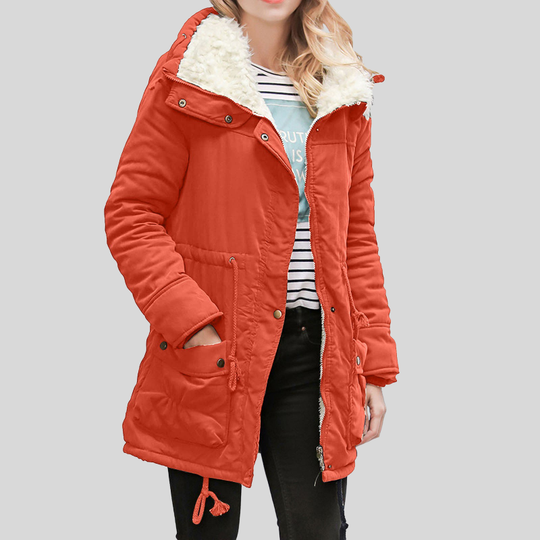 R&B | Parka-Jacke - Gefüttert mit Fellbesatz - Verstellbare Taille - Winddicht und Warm