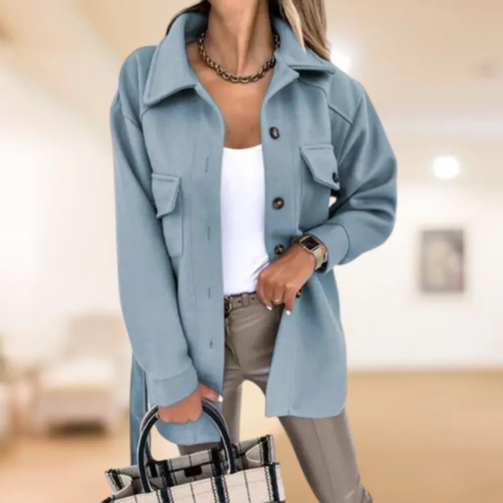 R&B | Damenmäntel mit Poloknopf für Herbst & Winter
