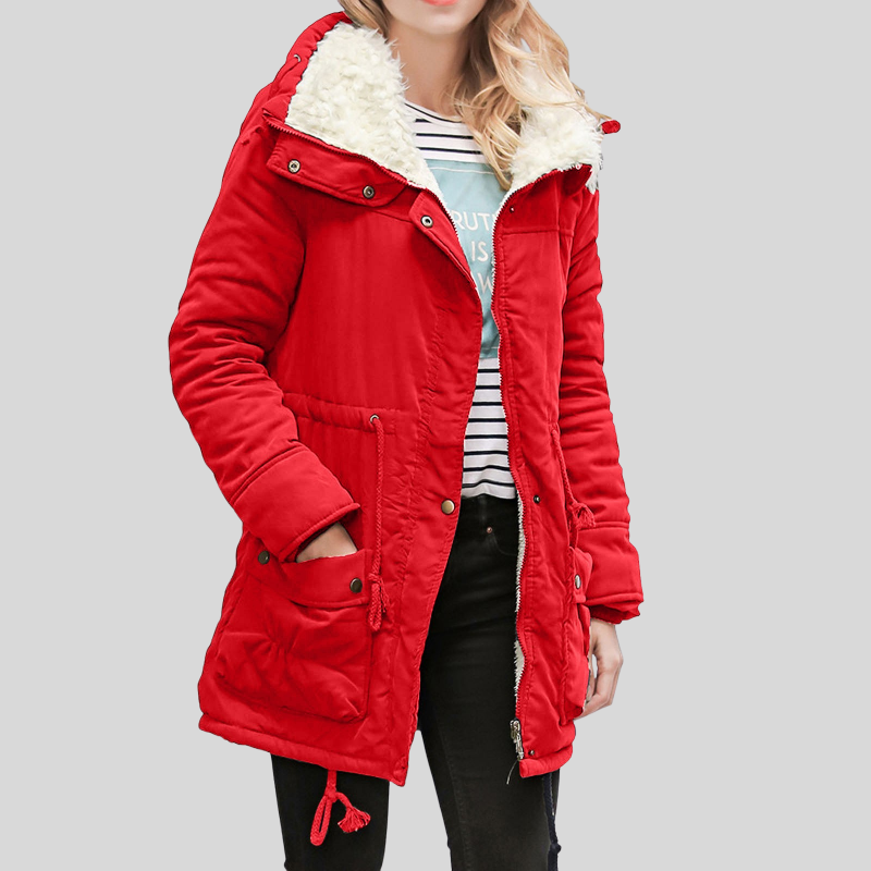 R&B | Parka-Jacke - Gefüttert mit Fellbesatz - Verstellbare Taille - Winddicht und Warm