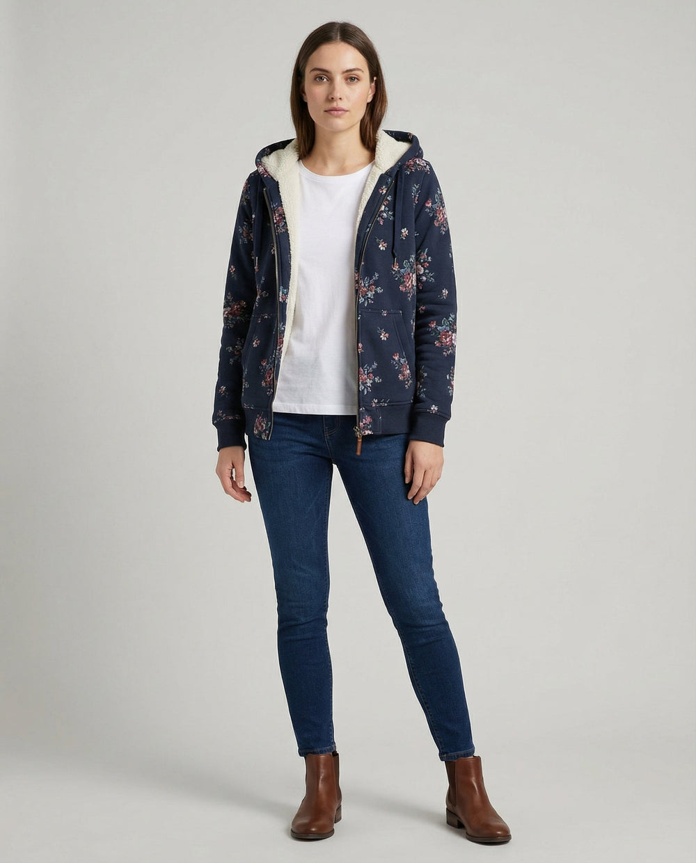 Winterjacke Damen Blumenmuster | R&B