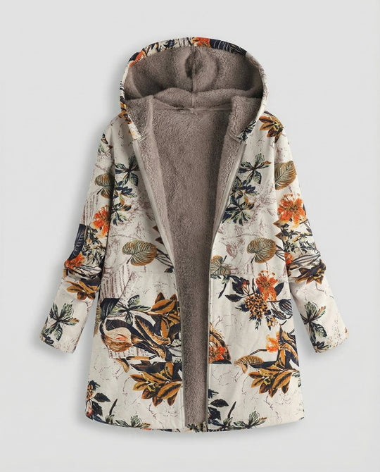 Winterjacke Damen Blumenmuster | R&B