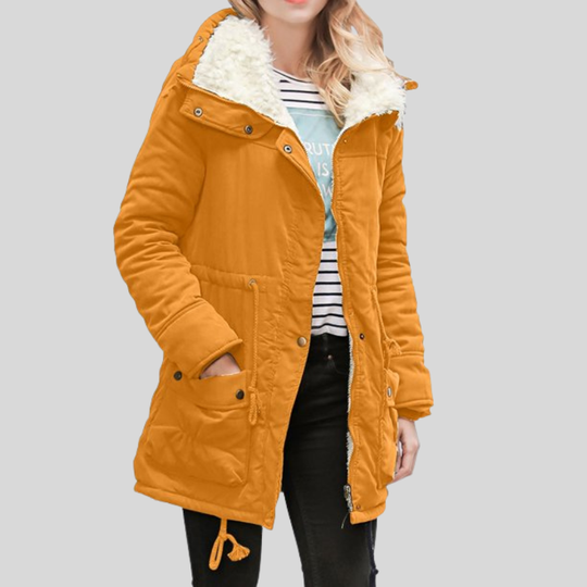 R&B | Parka-Jacke - Gefüttert mit Fellbesatz - Verstellbare Taille - Winddicht und Warm