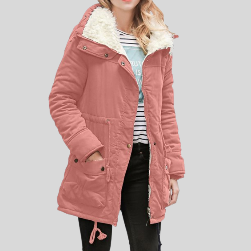 R&B | Parka-Jacke - Gefüttert mit Fellbesatz - Verstellbare Taille - Winddicht und Warm