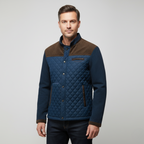 R&B | Jacke Steppdesign Normale Passform Wildlederelemente Hoher Kragen