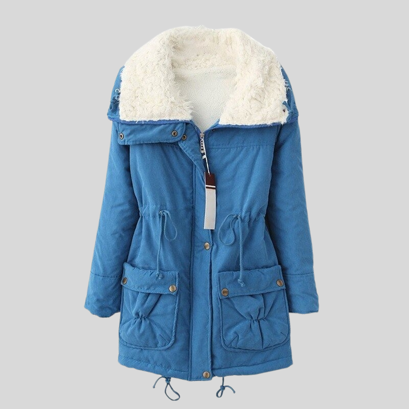 R&B | Parka-Jacke - Gefüttert mit Fellbesatz - Verstellbare Taille - Winddicht und Warm