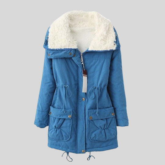 R&B | Parka-Jacke - Gefüttert mit Fellbesatz - Verstellbare Taille - Winddicht und Warm