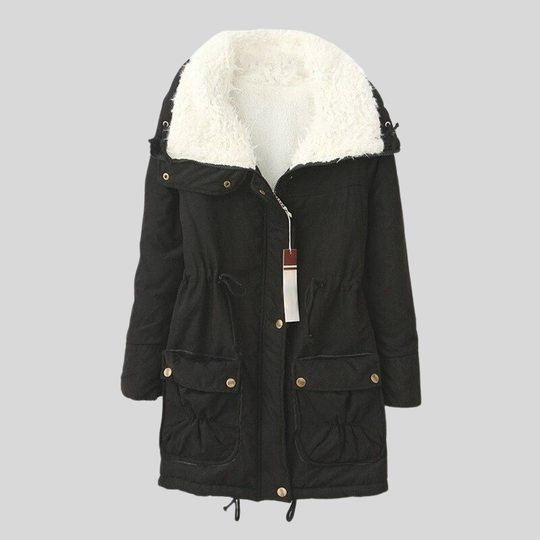 R&B | Parka-Jacke - Gefüttert mit Fellbesatz - Verstellbare Taille - Winddicht und Warm