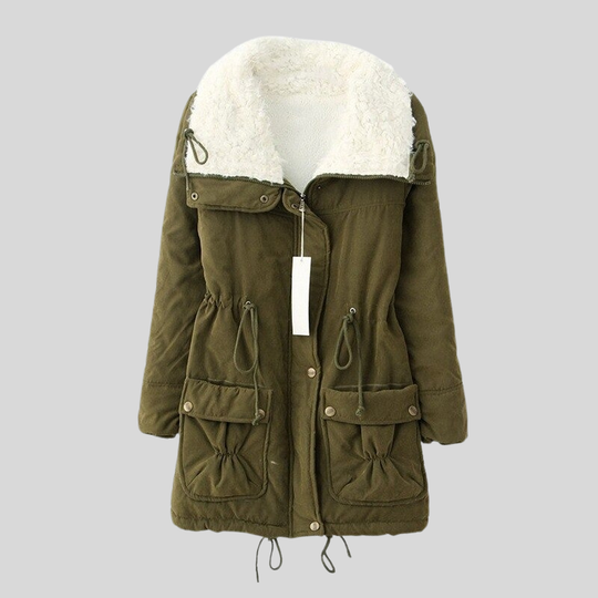 R&B | Parka-Jacke - Gefüttert mit Fellbesatz - Verstellbare Taille - Winddicht und Warm