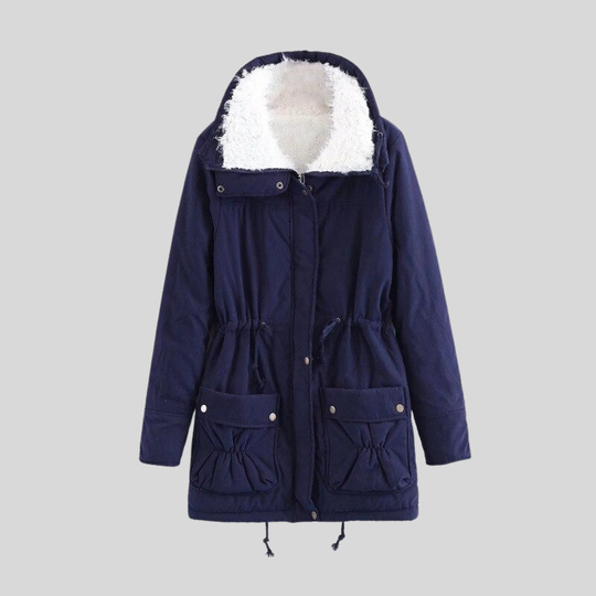 R&B | Parka-Jacke - Gefüttert mit Fellbesatz - Verstellbare Taille - Winddicht und Warm
