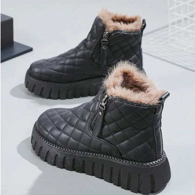 R&B | Gesteppte Dick-Sohlige Warme Winterstiefel