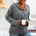 R&B | Strickjacke mit Kapuze und Kordelzug