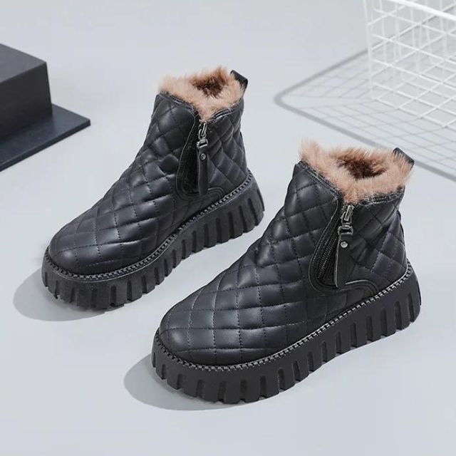 R&B | Gesteppte Dick-Sohlige Warme Winterstiefel