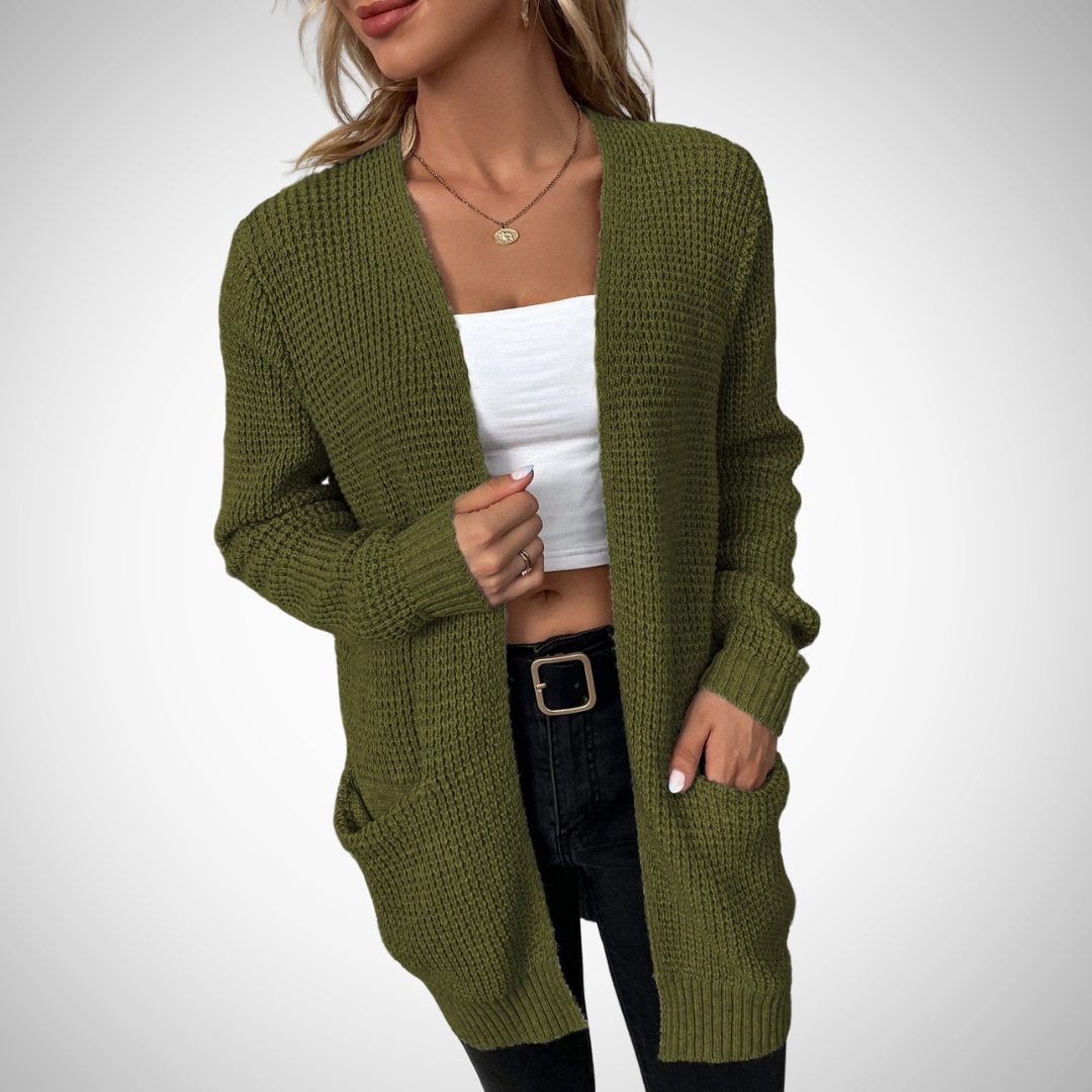 R&B | Lässige Strickjacke mit Offenem Design
