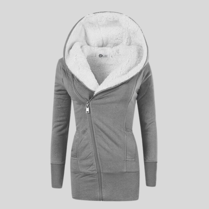 R&B | Winter Kapuzenjacke mit Schrägem Reißverschluss