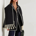 R&B | Damen Wickeljacke mit Drapiertem Vorderteil