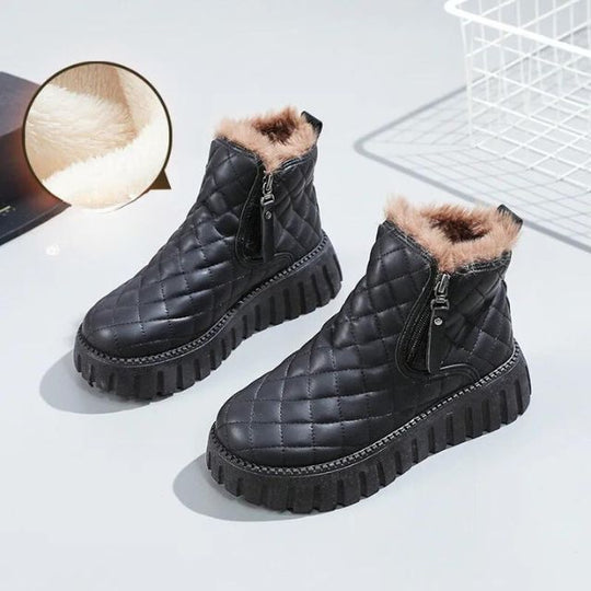 R&B | Gesteppte Dick-Sohlige Warme Winterstiefel