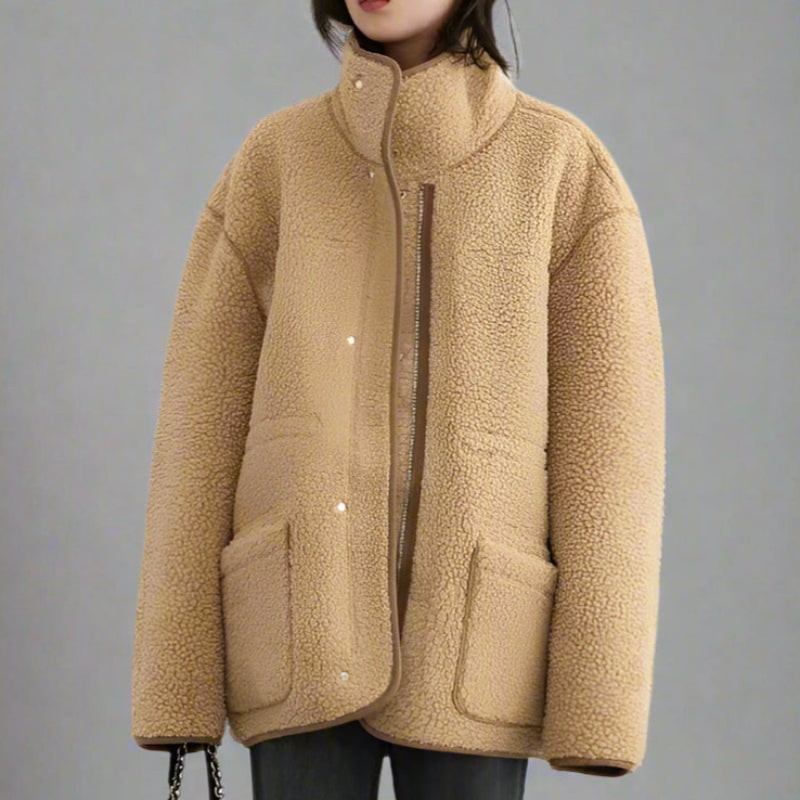R&B | Suede Sherpa Mantel