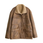 R&B | Suede Sherpa Mantel