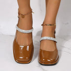 Glitzernde WeißlackPumps R&B