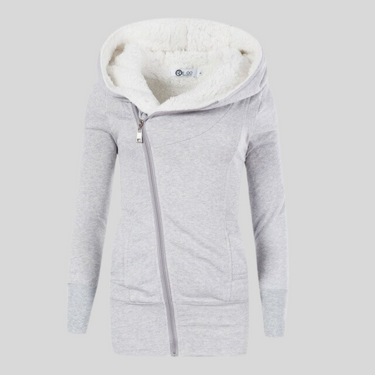 R&B | Winter Kapuzenjacke mit Schrägem Reißverschluss