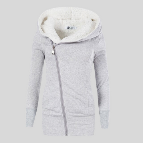 R&B | Winter Kapuzenjacke mit Schrägem Reißverschluss
