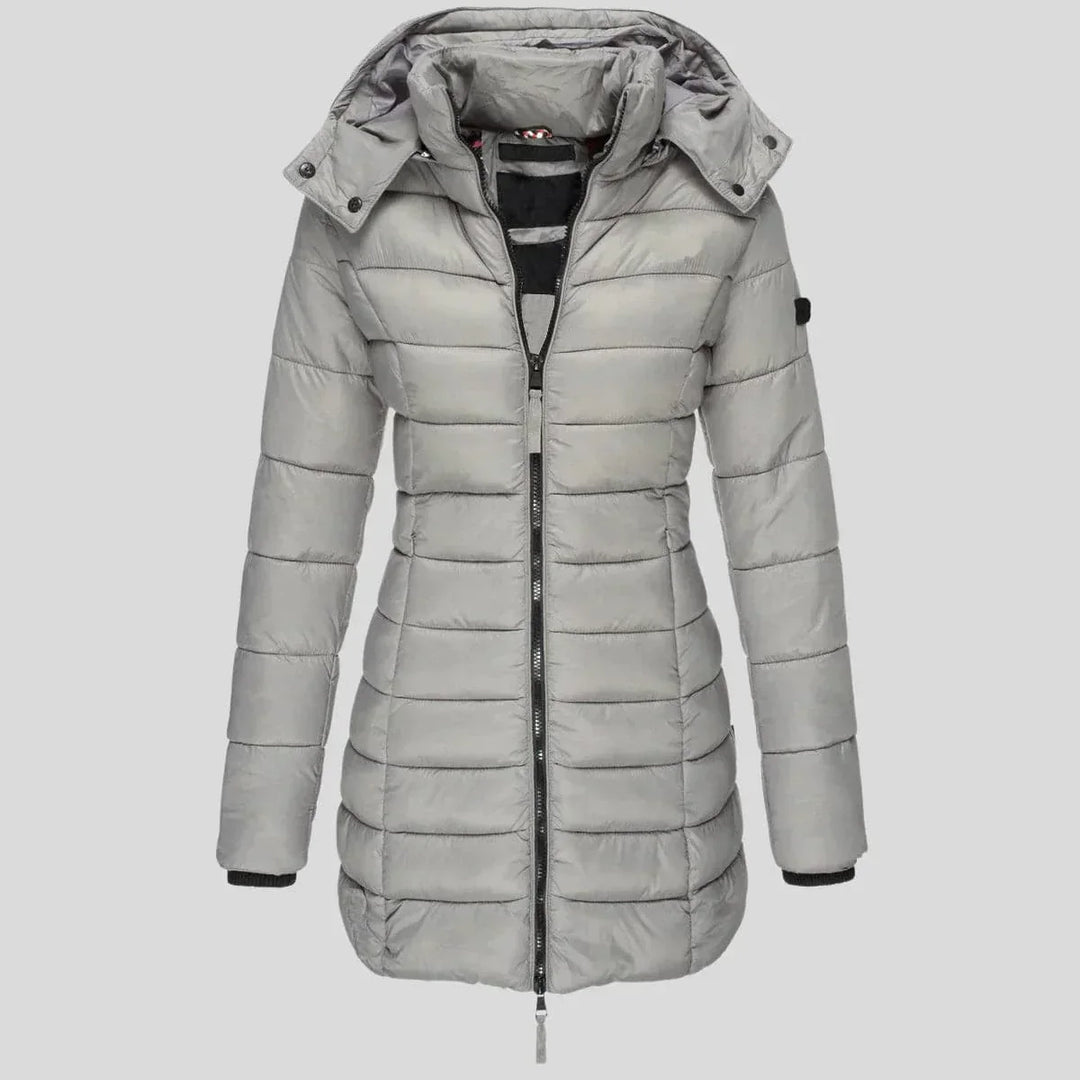 R&B | Warme gesteppte Jacke mit Kapuze für Damen