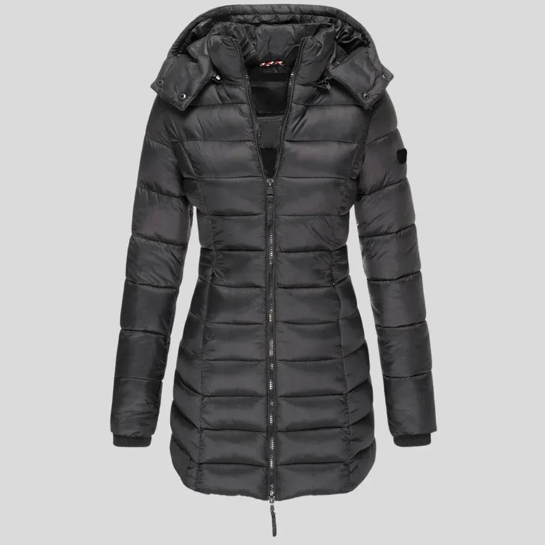 R&B | Warme gesteppte Jacke mit Kapuze für Damen
