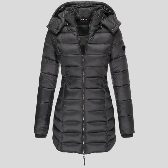 R&B | Warme gesteppte Jacke mit Kapuze für Damen