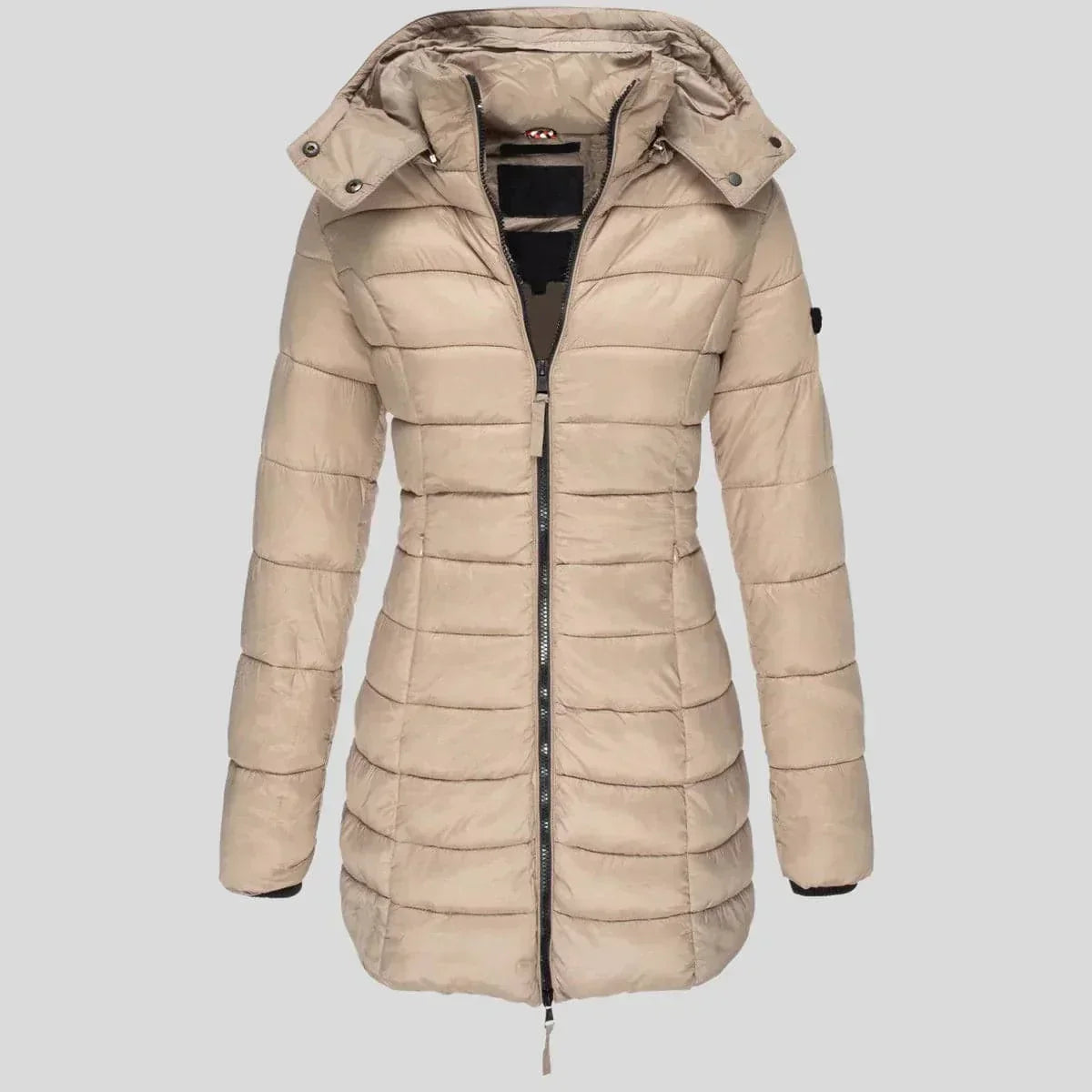 R&B | Warme gesteppte Jacke mit Kapuze für Damen